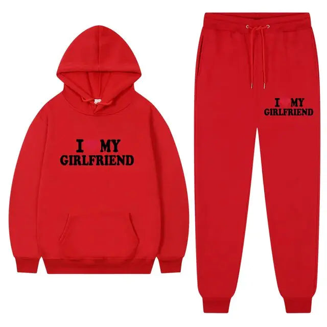 I Love My Girlfriend Printing Popular Men Hoodie