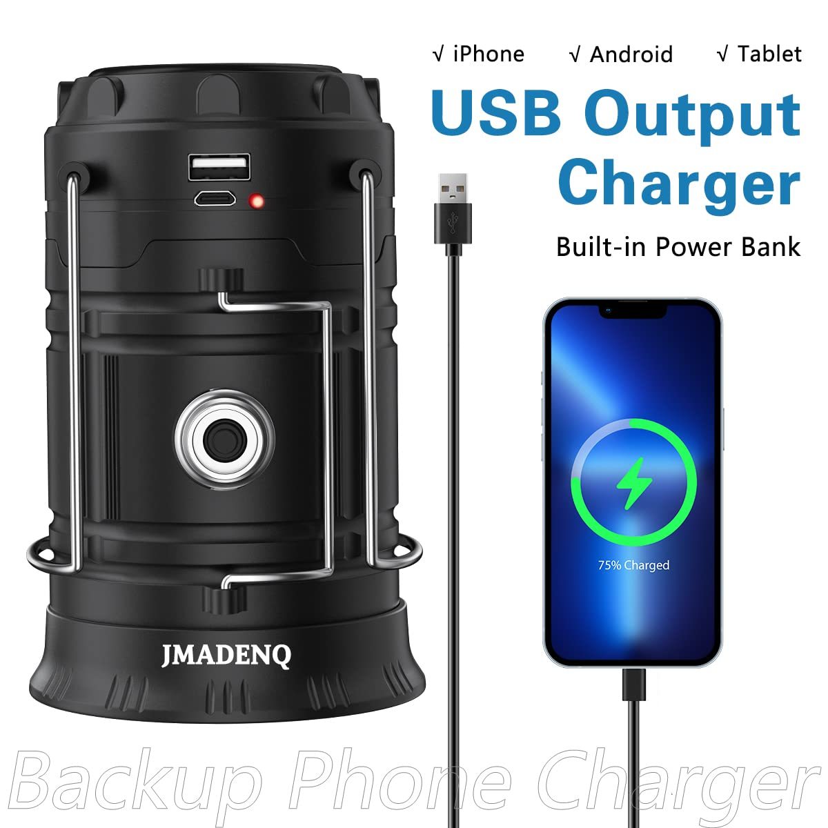 Solar Lantern Flashlights Charging For Phone