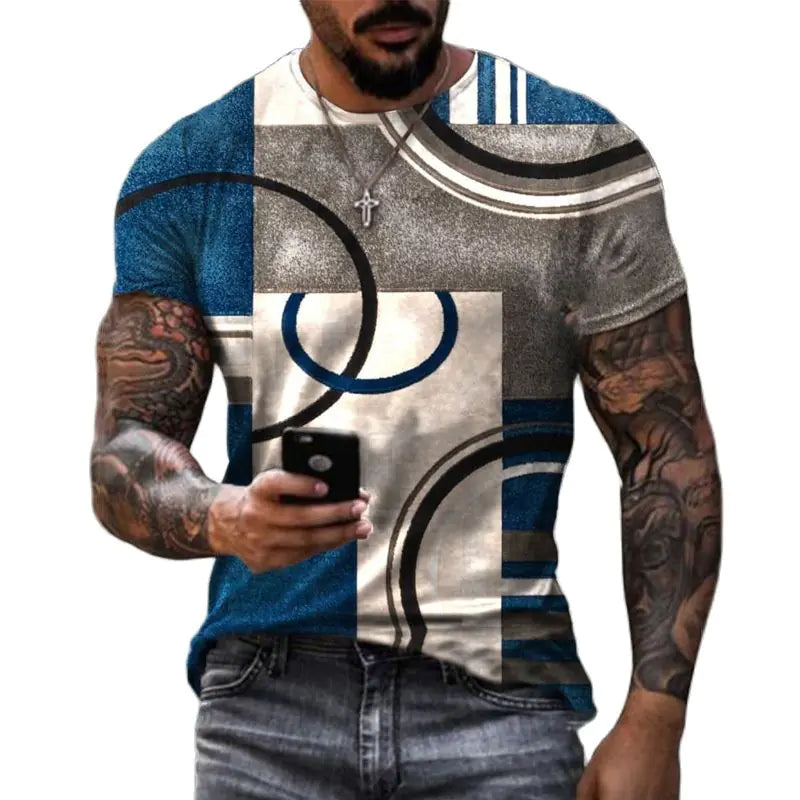 Men's 3D Printed Irregular Graffiti T-shirt - Variety Products Market