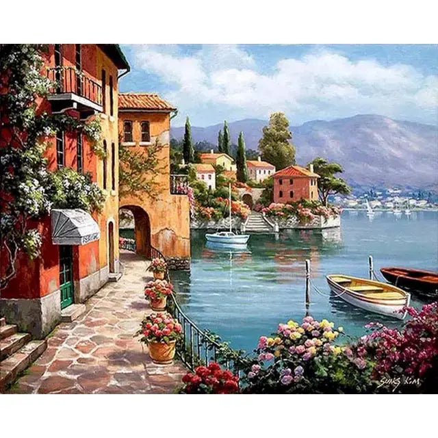DIY Paint by Number Flower Canvas Kit for Adults - Variety Products Market