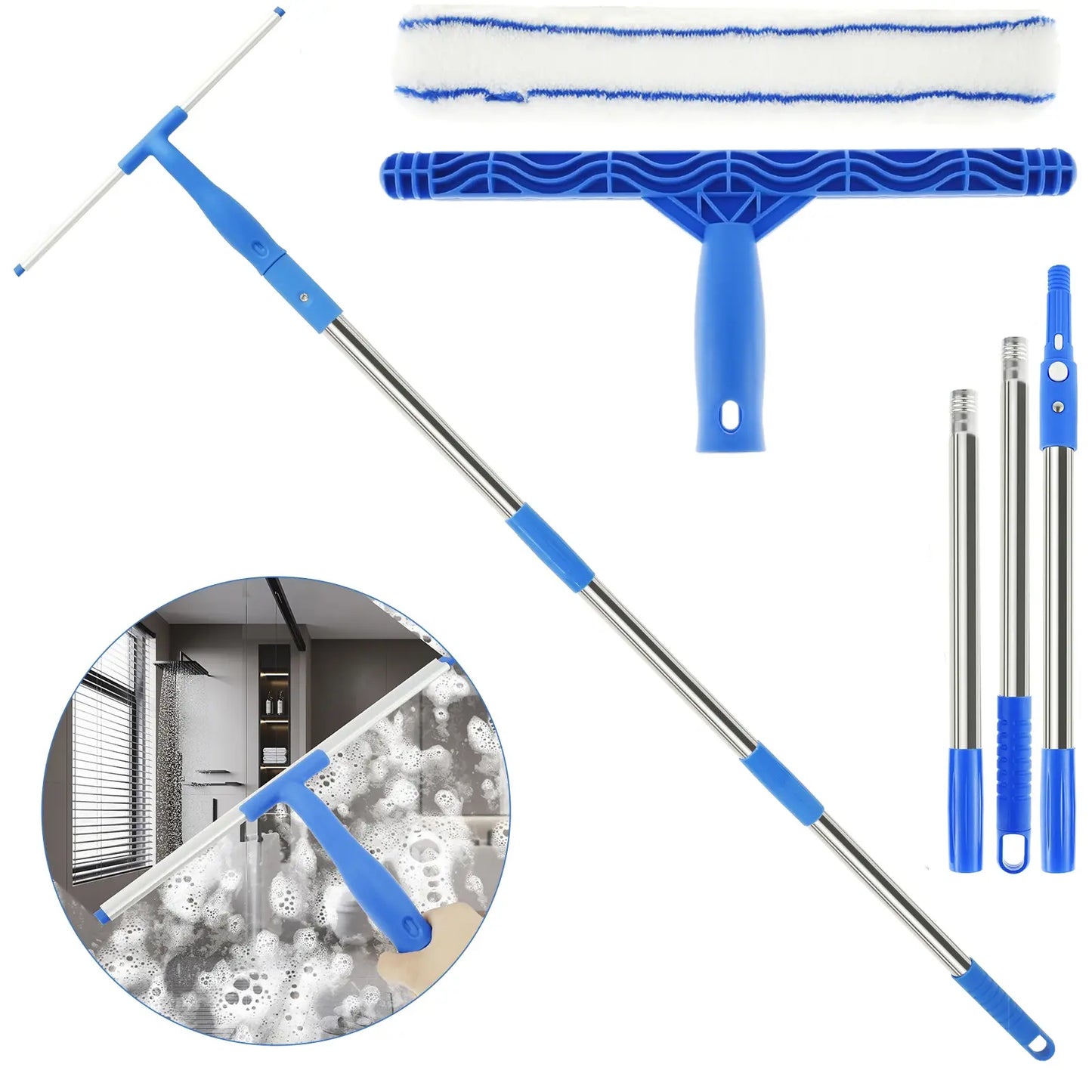 3 in 1 Glass Brush Windows Cleaner - Variety Products Market