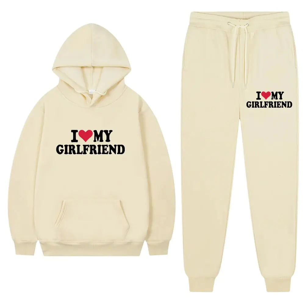 I Love My Girlfriend Printing Popular Men Hoodie