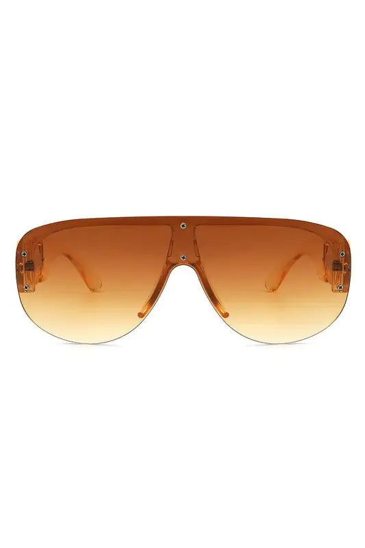 Half Frame Retro Oversize Aviator Sunglasses - Variety Products Market