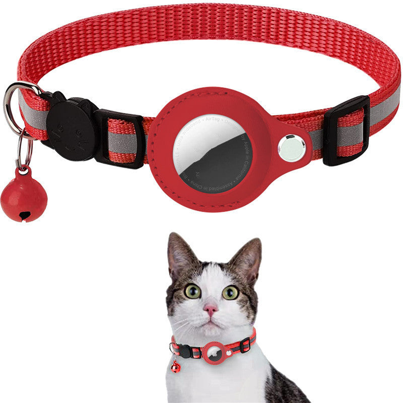 Reflective Collar Waterproof Holder Case For Airtag Air Tag Airtags Protective Cover Cat Dog Kitten Puppy Nylon Collar - Variety Products Market