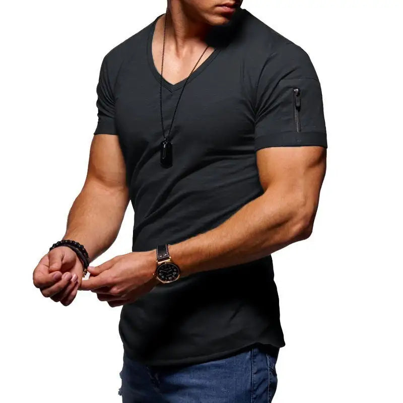 Men's V-Neck Casual T-Shirt - Variety Products Market