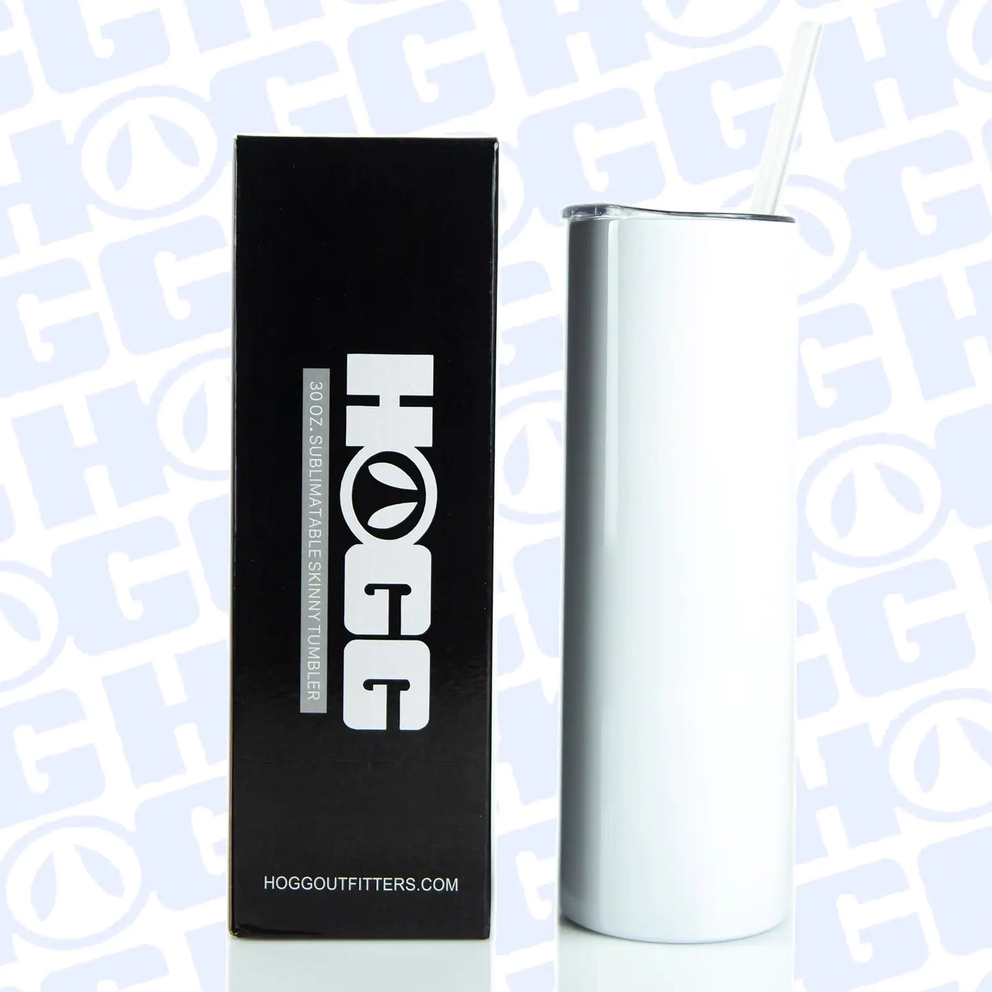 30oz STRAIGHT SUBLIMATABLE SKINNY TUMBLER W/ SLIDING LID & STRAW - Variety Products Market