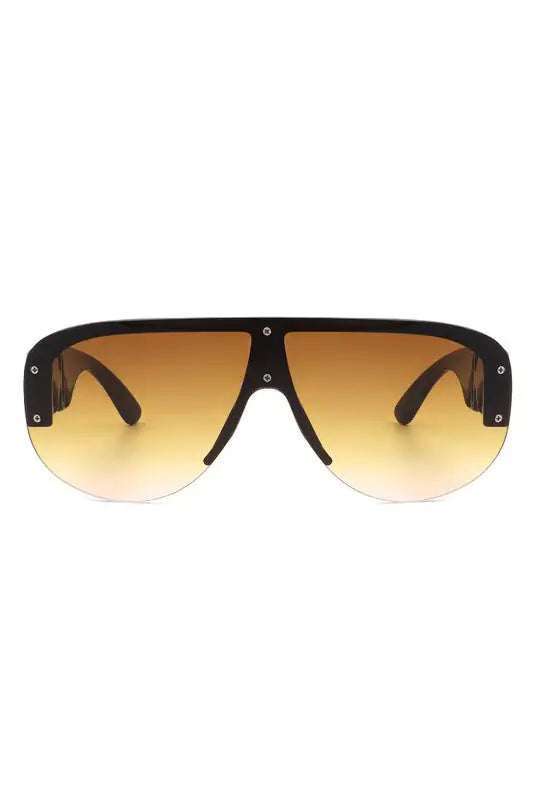Half Frame Retro Oversize Aviator Sunglasses - Variety Products Market
