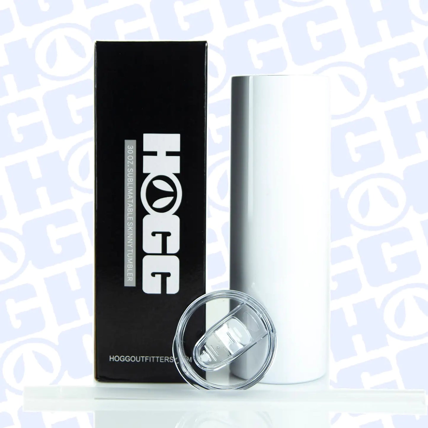 30oz STRAIGHT SUBLIMATABLE SKINNY TUMBLER W/ SLIDING LID & STRAW - Variety Products Market