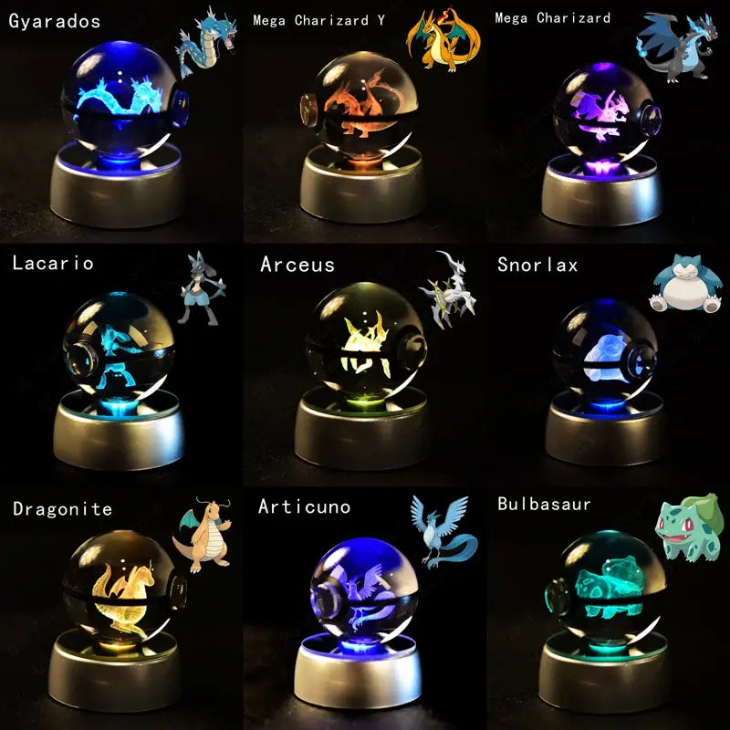 3D Pokémon Crystal Ball Lamp - Variety Products Market