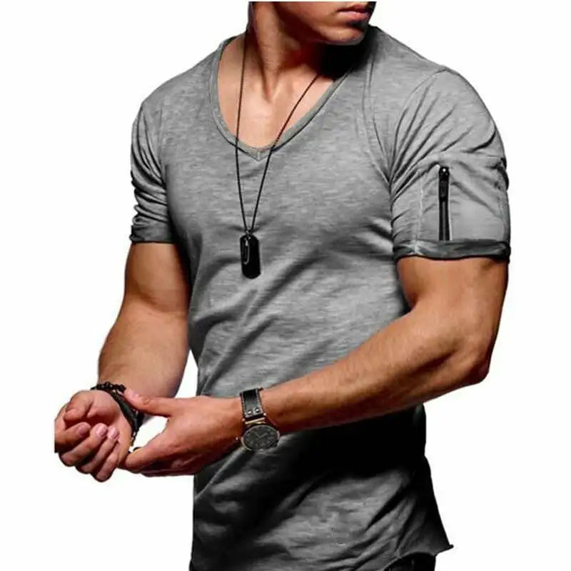Men's V-Neck Casual T-Shirt - Variety Products Market