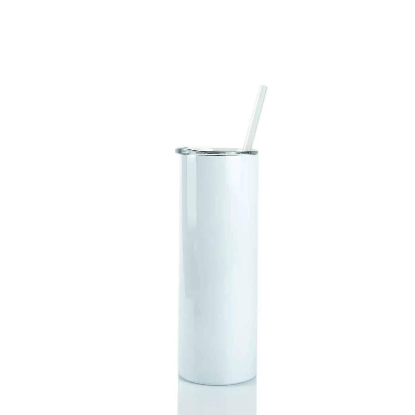 20oz STRAIGHT SUBLIMATABLE SKINNY TUMBLER W/ SLIDING LID & STRAW - Variety Products Market