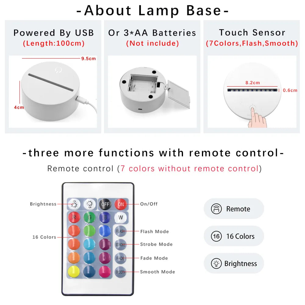 White Base Rewritable Night Light - Variety Products Market