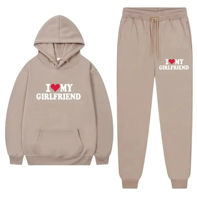 I Love My Girlfriend Printing Popular Men Hoodie