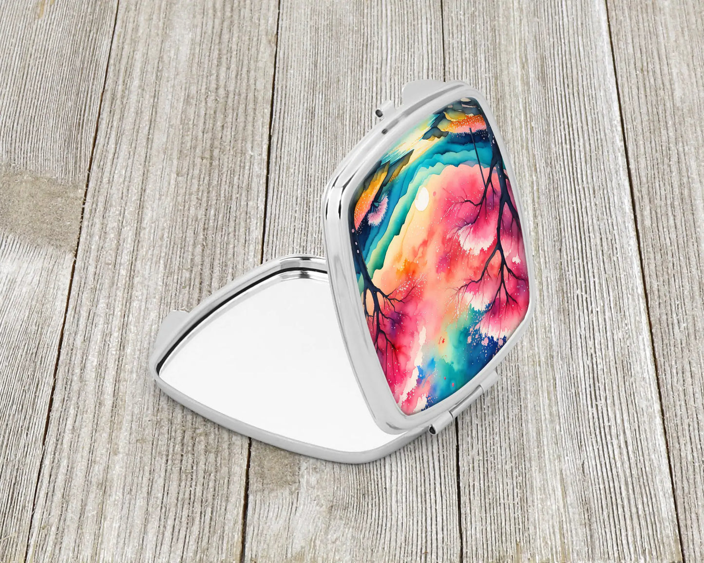 Colorful Cherry Blossoms Compact Mirror