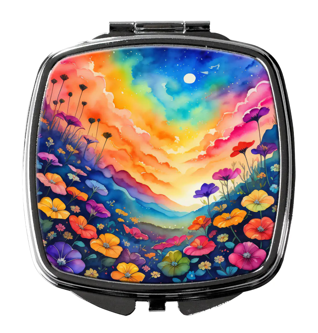 Colorful Petunias Compact Mirror