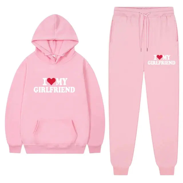 I Love My Girlfriend Printing Popular Men Hoodie