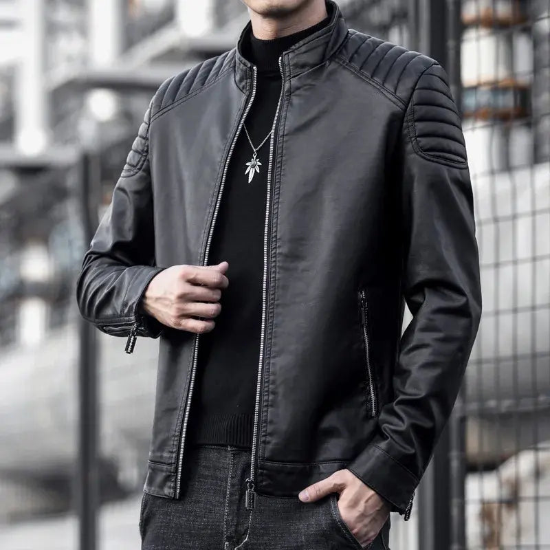 Motorcycle Leather Jacket Men - Variety Products Market