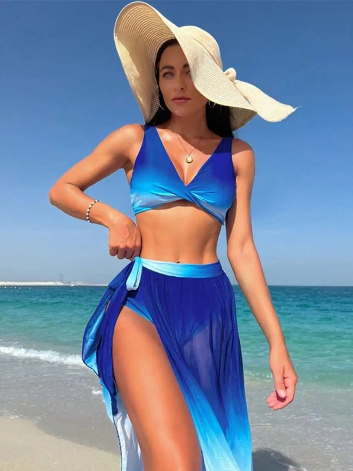 Wide Strap Three-Piece Swimsuit - Variety Products Market