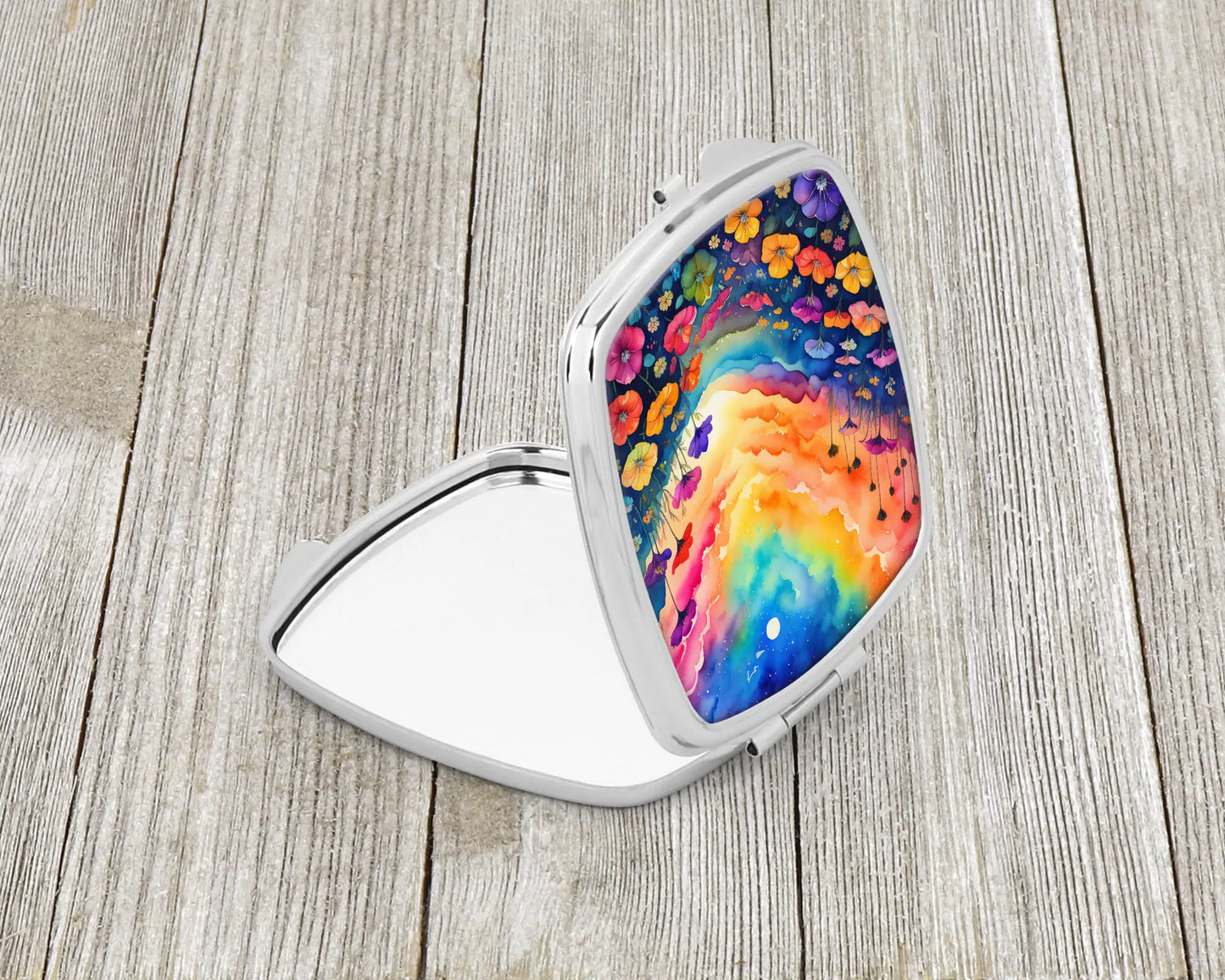 Colorful Petunias Compact Mirror