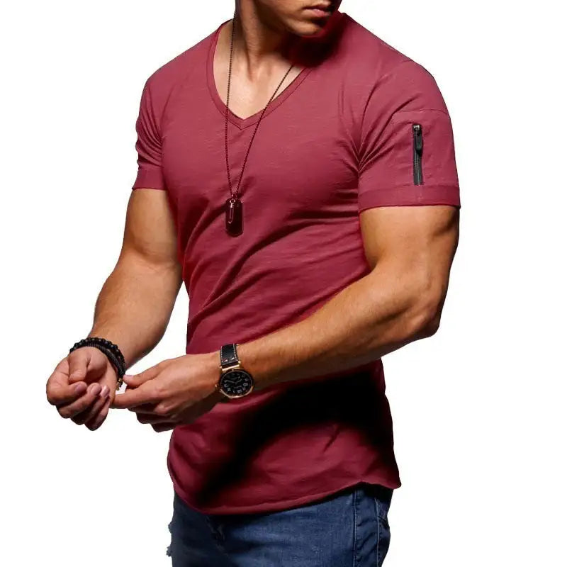 Men's V-Neck Casual T-Shirt - Variety Products Market