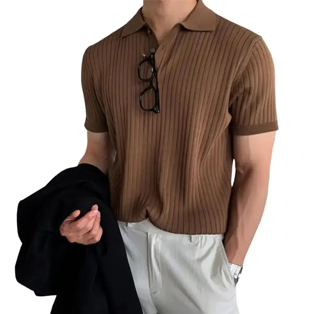 Loose Knit Lapel T-shirt - Variety Products Market