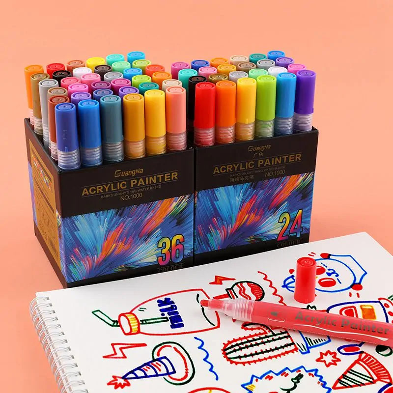 36 Colors Acrylic Marker Pens - Variety Products Market - Variety Products Market