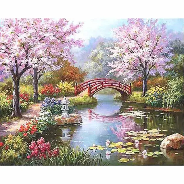 DIY Paint by Number Flower Canvas Kit for Adults - Variety Products Market