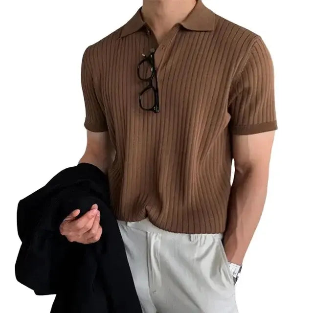 Loose Knit Lapel T-shirt - Variety Products Market