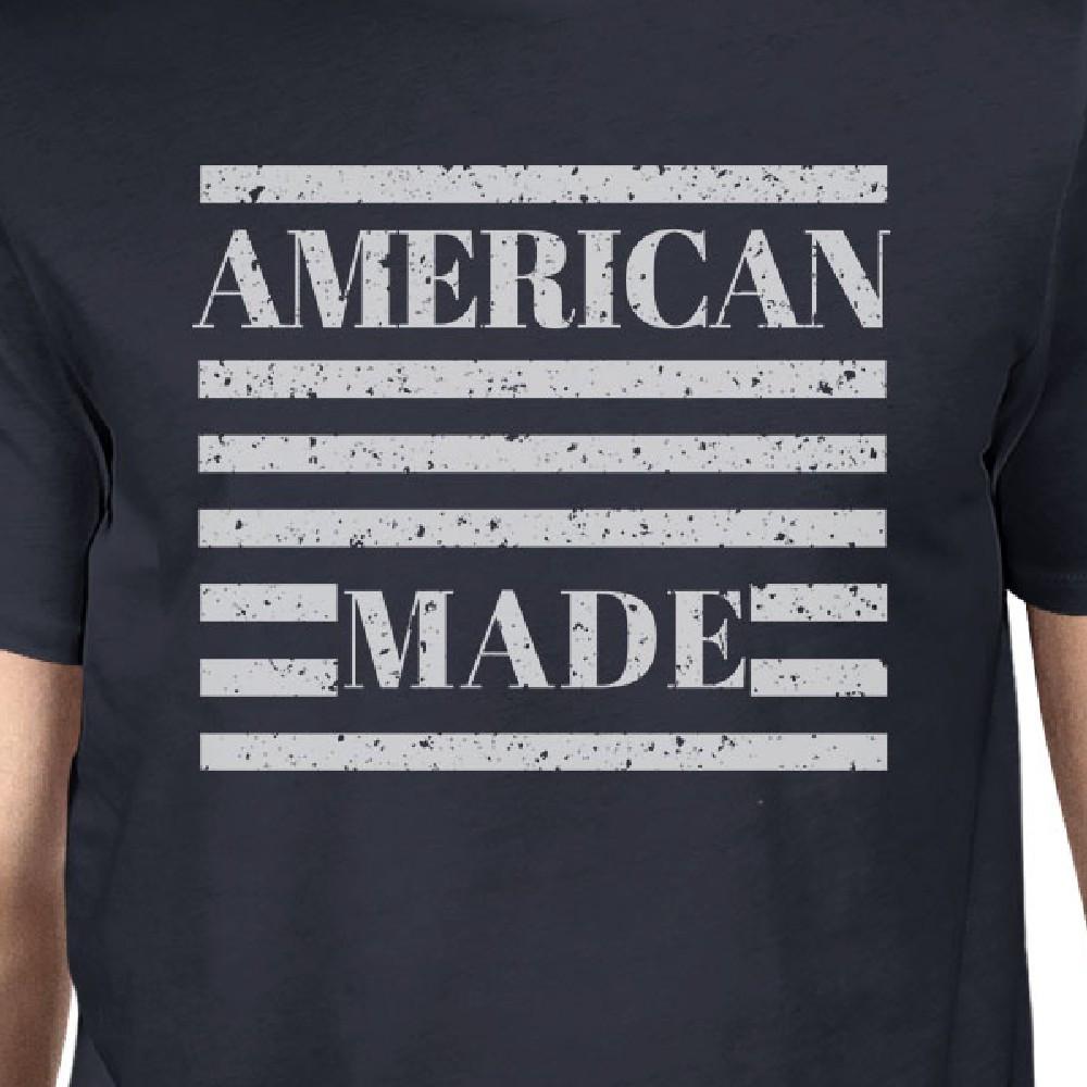 American Made Mens Navy Short Sleeve T-Shirt for Fourth of July