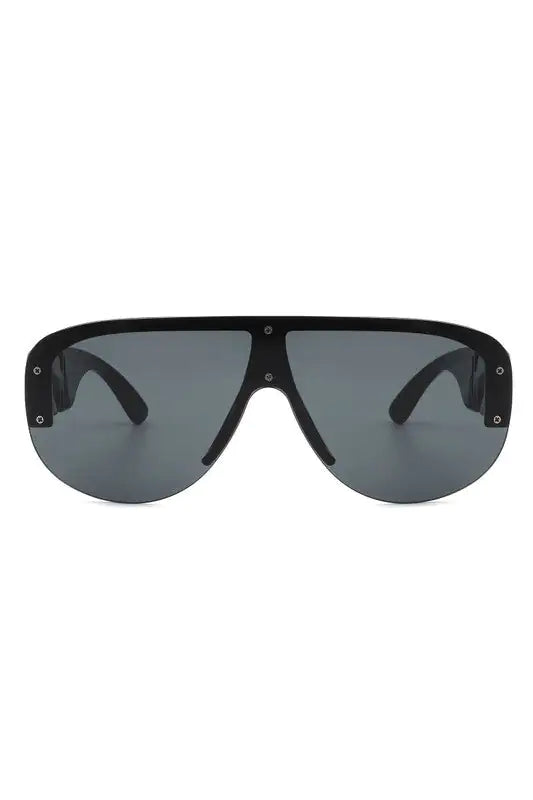 Half Frame Retro Oversize Aviator Sunglasses - Variety Products Market