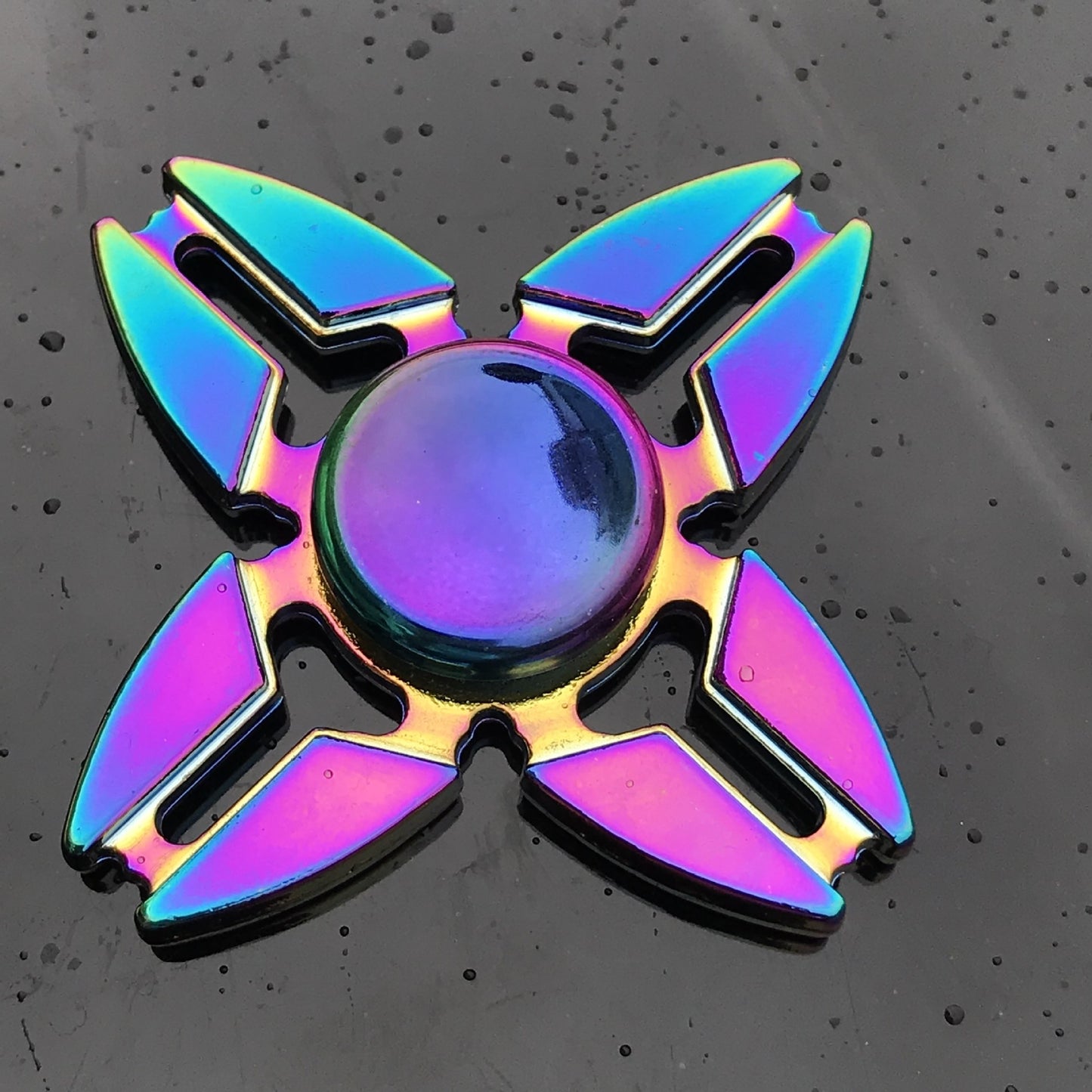 Metal Rainbow Fidget Spinner Toys,Hand Spinners Toy Can Spin 1-3 Min Stress Reducer High Speed Bearing For Children,Office Desk Gadget,Outdoor
