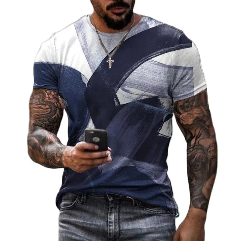 Men's 3D Printed Irregular Graffiti T-shirt - Variety Products Market