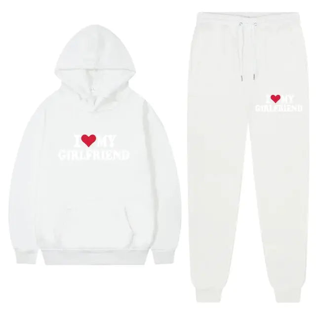 I Love My Girlfriend Printing Popular Men Hoodie