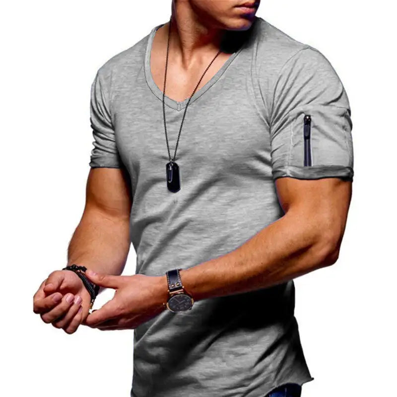 Men's V-Neck Casual T-Shirt - Variety Products Market