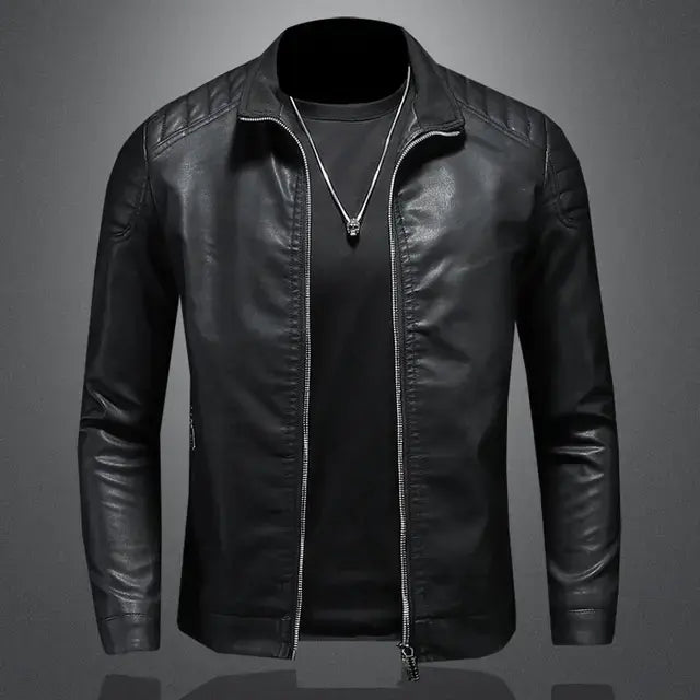 Motorcycle Leather Jacket Men - Variety Products Market