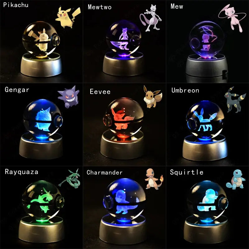 3D Pokémon Crystal Ball Lamp - Variety Products Market