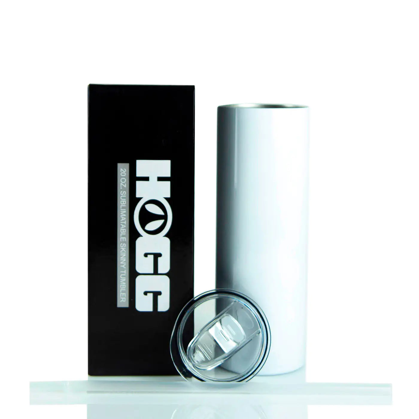 20oz STRAIGHT SUBLIMATABLE SKINNY TUMBLER W/ SLIDING LID & STRAW - Variety Products Market