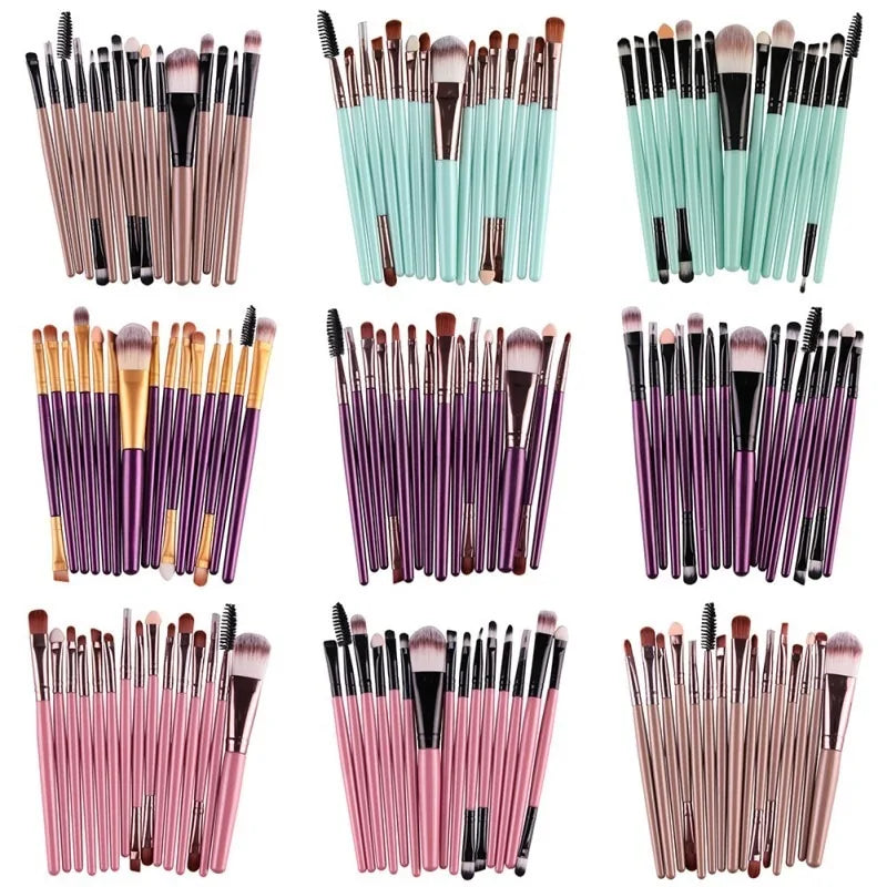 15 Pcs Cosmetic Makeup Brush - Variety Products Market