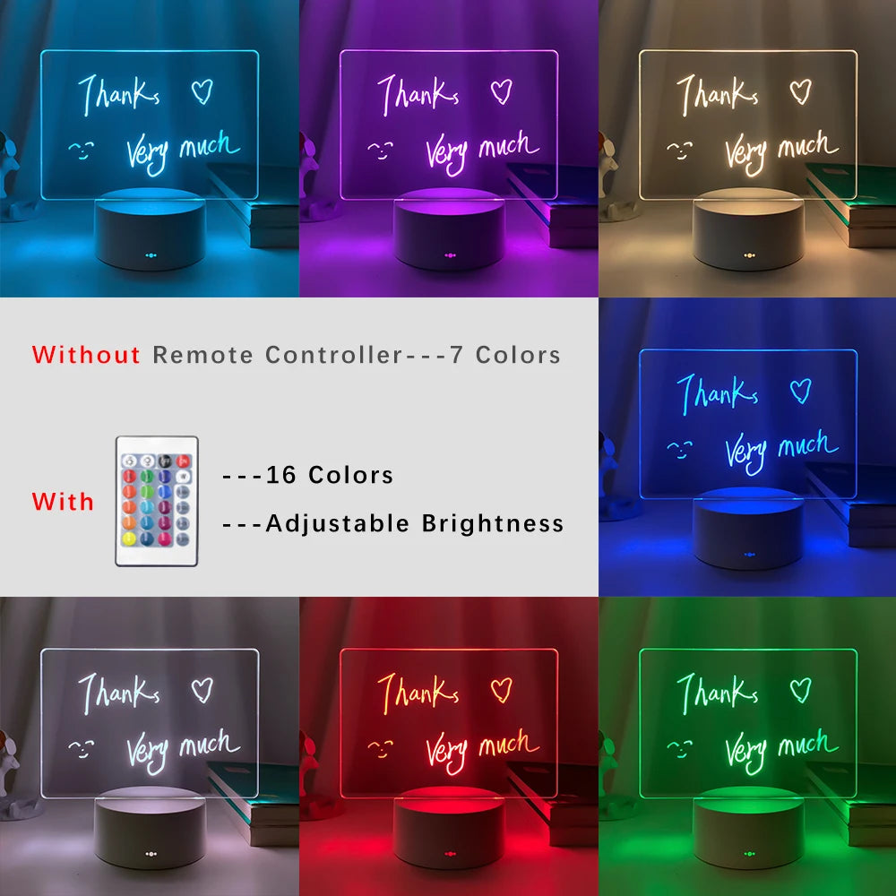 White Base Rewritable Night Light - Variety Products Market