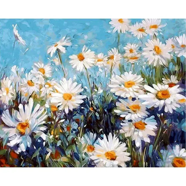 DIY Paint by Number Flower Canvas Kit for Adults - Variety Products Market