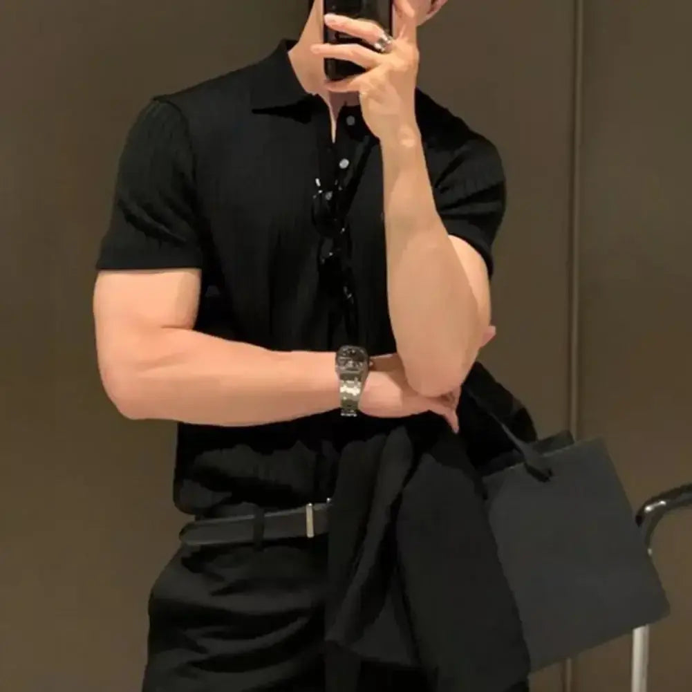 Loose Knit Lapel T-shirt - Variety Products Market