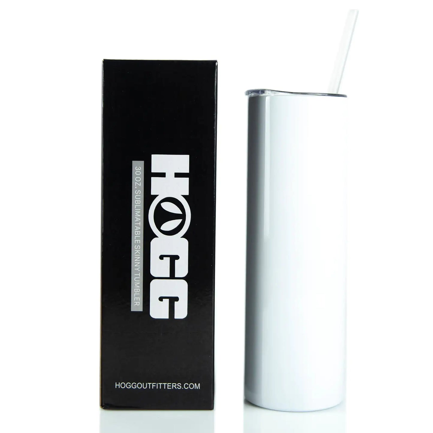 30oz STRAIGHT SUBLIMATABLE SKINNY TUMBLER W/ SLIDING LID & STRAW - Variety Products Market