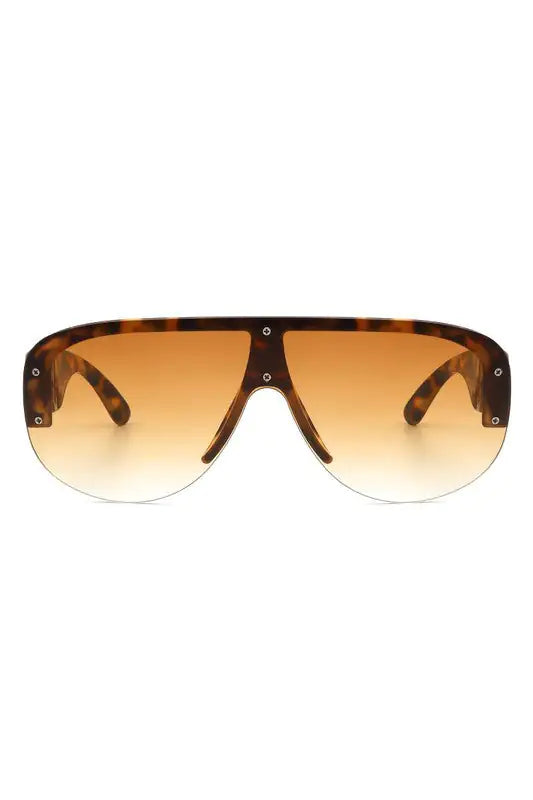 Half Frame Retro Oversize Aviator Sunglasses - Variety Products Market
