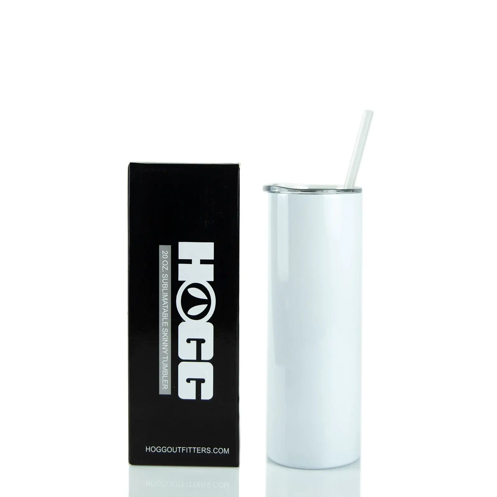 20oz STRAIGHT SUBLIMATABLE SKINNY TUMBLER W/ SLIDING LID & STRAW - Variety Products Market