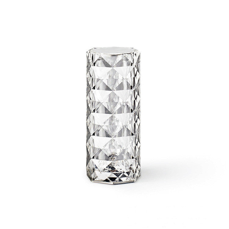 Nordic Crystal Lamp USB Table Lamps Bedroom Touch Dimming Atmosphere Diamond Night Light Rose Projector Lamp Decor - Variety Products Market