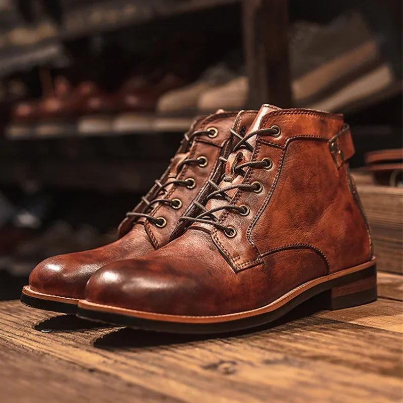 Handmade Leather Men's Boots - Variety Products Market