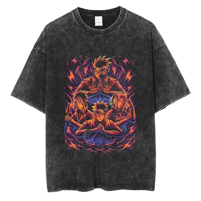 Naruto Print Vintage T-Shirt - Variety Products Market