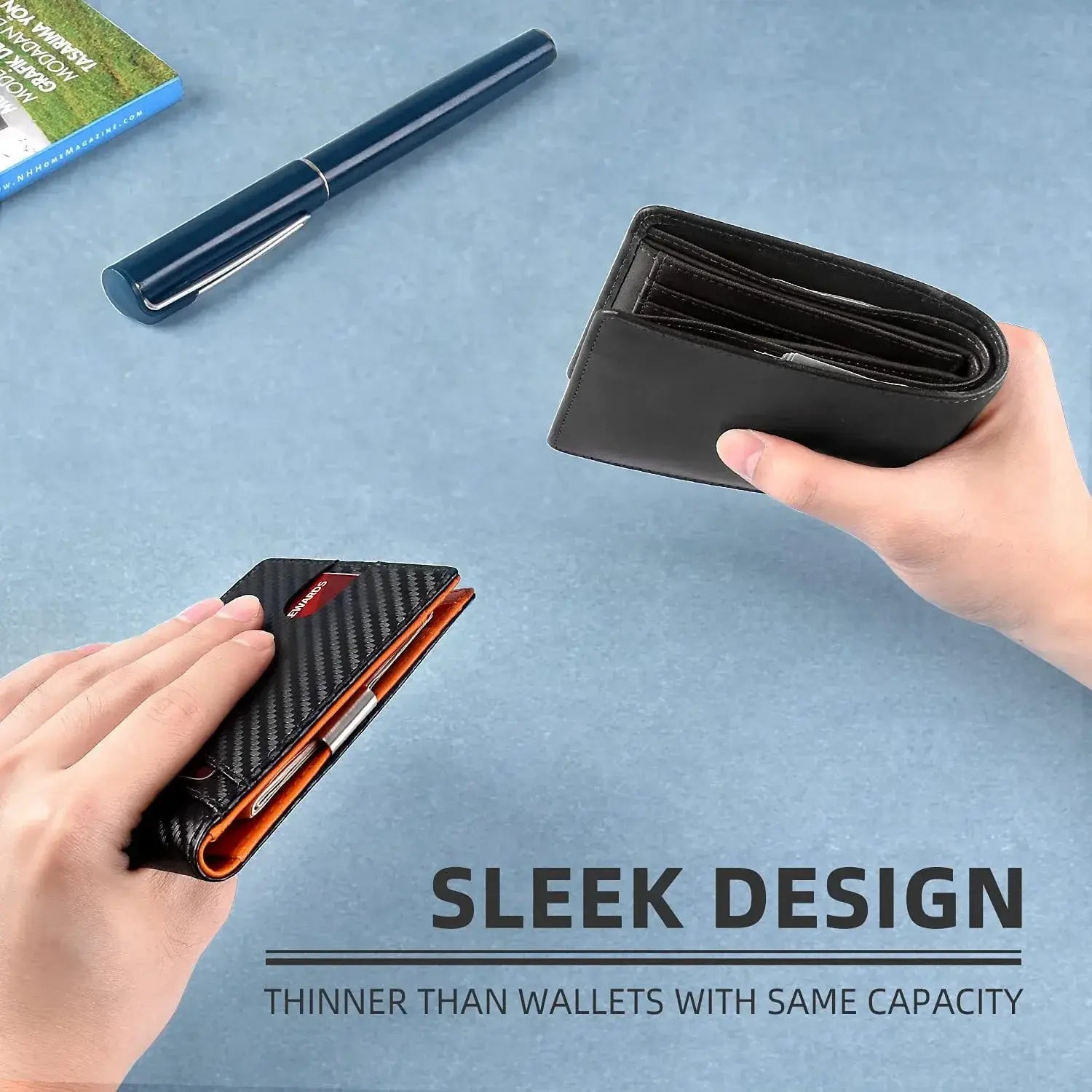 Slim RFID Leather Wallet - Variety Products Market