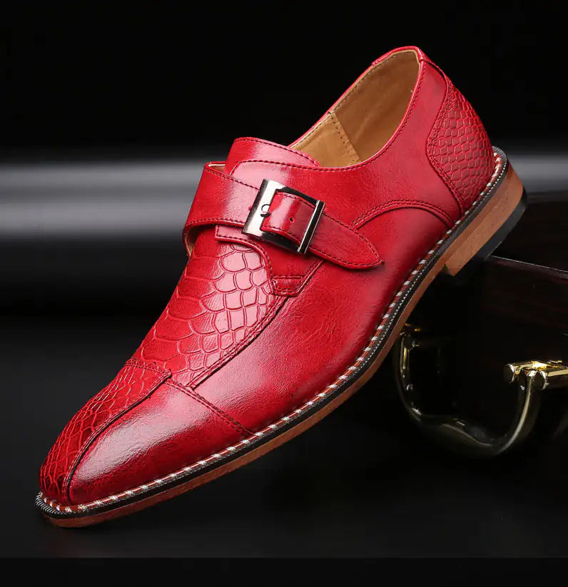 Elevate Your Style with Men's Monkstrap Leather Dress Shoes - Variety Products Market