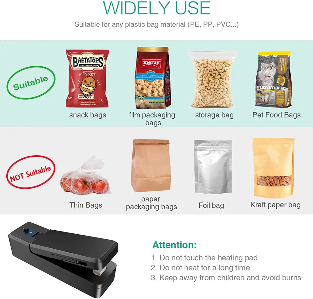 Portable Bag Vacuum Heat Sealer - Variety Products Market